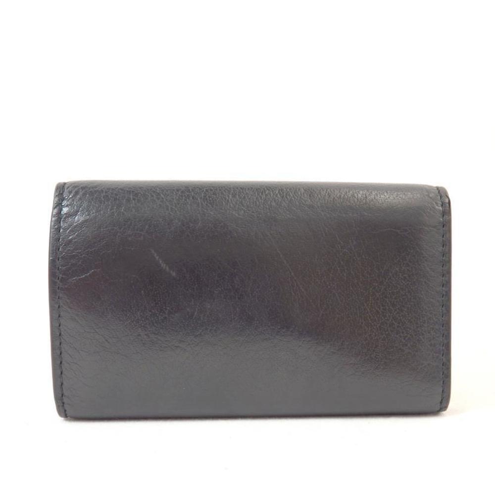 Balenciaga Leather Key Solid Case Black Bag